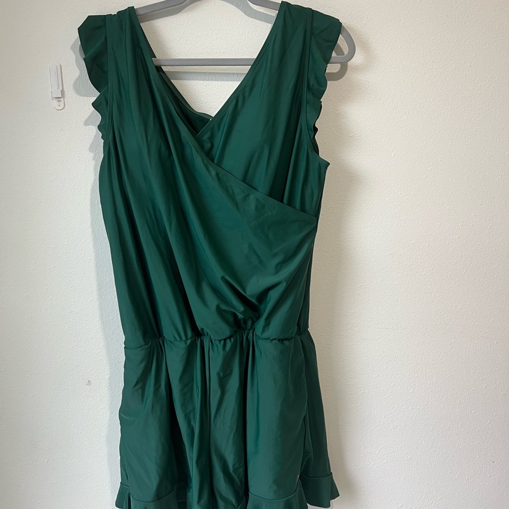 Elegant Green Women's Swim Dress